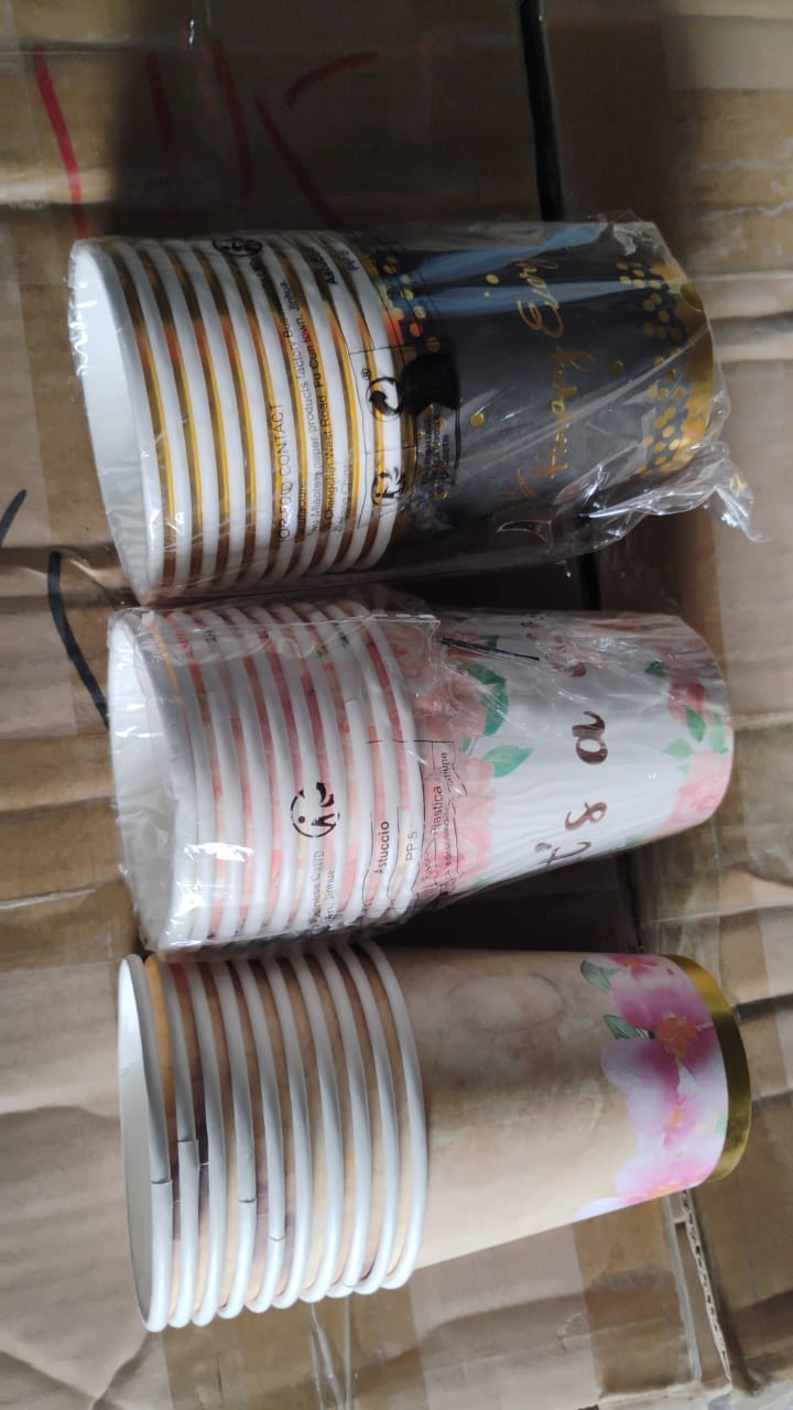 Disposable Paper Cups, Disposable Tea, Coffee Cups (10 Pcs Set / Mix Color & Design) Disposable Paper Cups, Disposable Tea, Coffee Cups (10 Pcs Set / Mix Color & Design)